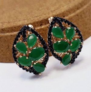 Серьги "Эксклюзив", покрытие позолота, 2467, арт. 447.863