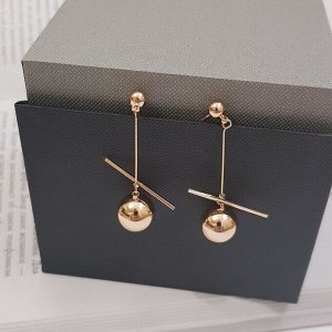 Серьги  " " шары ювелирная бижутерия, покрытие: позолота, арт. 748.264