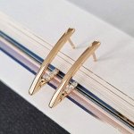 Серьги галочки коллекция "" , покрытие: позолота, вставка: фианиты, S00113147, арт.001.649