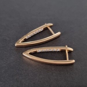 Серьги галочки коллекция "" , покрытие: позолота, вставка: фианиты, S00113147, арт.001.649