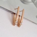Серьги галочки коллекция "" покрытие позолота, вставка: фианит, 1082, арт.001.996