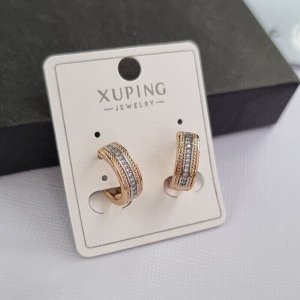 Серьги дорожка коллекция "" покрытие позолота, вставка: фианиты, 1082, арт.101.001