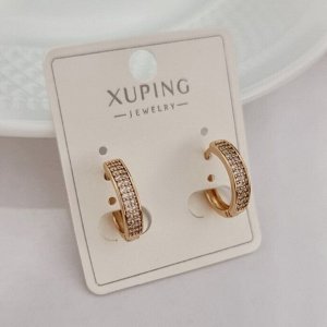 Серьги дорожки коллекция "" покрытие позолота 18К, вставка: фианиты, цвет: прозрачный, арт.101.060