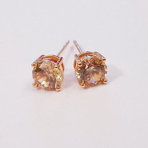 Серьги коллекция " ML" покрытие позолота, жёлтый камень, 15609, арт.547.455