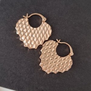 Серьги коллекция "" покрытие позолота с алмазной гранью, Х000779223, арт.001.674