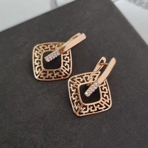 Серьги коллекция "" покрытие позолота, вставка: фианиты, 1086, арт.101.010
