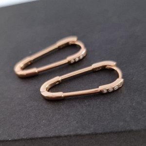 Серьги коллекция "" покрытие позолота,вставка: фианиты, арт.001.210