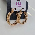 Серьги кольца ажурные коллекция &quot;&quot; покрытие позолота, 5, арт.01.1686