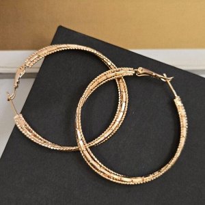 Серьги конго коллекция "" покрытие позолота, с алмазной гранью, X000695870, арт. 101.069