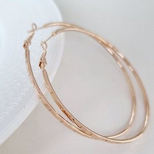 Серьги конго крупные с гранями коллекция "" покрытие позолота, Е-095, арт.001.920