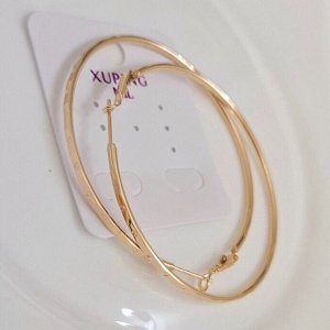 Серьги конго крупные с гранями, коллекция "", покрытие позолота, арт. 101.073