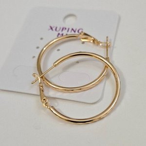 Серьги конго средние, коллекция "" покрытие позолота, с алмазной гранью, Х000695864, арт. 101.087