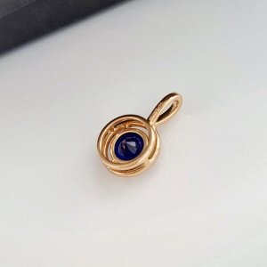 Кулон , покрытие позолота, вставка: камень синий, арт.001.871