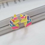 Серьги коллекция &quot;Дубай&quot; покрытие позолота, единорожка,51299,арт.947.523