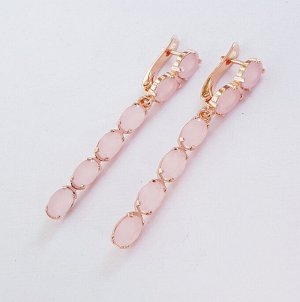Серьги коллекция "Дубай", висячие, покрытие позолота,  А01481, арт.747.133