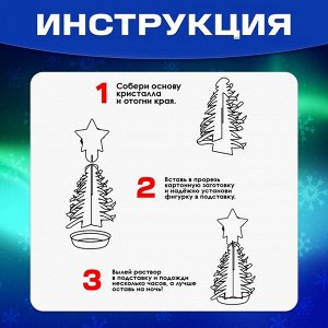 Выращивание новогоднего кристалла «Ёлочка и звезда», набор для опытов