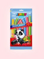 Кислый мармелад со вкусом фруктов Jimmy Sour Pencil / Джимми кислые трубочки со вкусом фруктов 75 гр