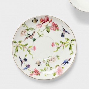 Чайная пара Wingflora, 200 мл, 15?6 см, керамика, белая