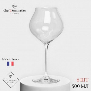 Набор бокалов для вина Chef&Sommelier MACARON, 500 мл, хрустальное стекло, 6 шт.