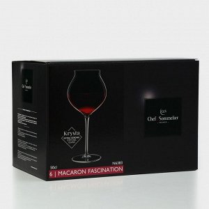 Бокалы для вина Chef&amp;Sommelier MACARON, 500 мл, хрустальное стекло, 6 шт.