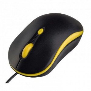 Мышь оптическая "MOUNT", 4 кн, DPI 800-1600, USB, чёрн/жёлт. PF_A4511