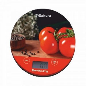 Весы кухонные SA-6076TP 8кг элек помидоры и перец