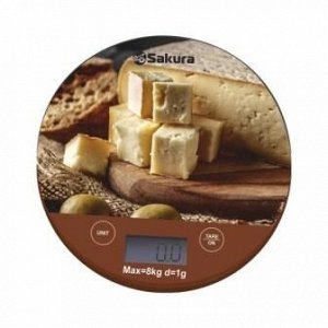 Весы кухонные SA-6076CH 8кг элек сыр