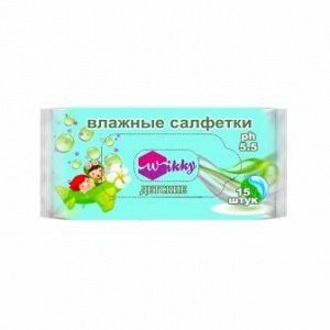 Салфетки влажные Wikky "Детские" *50 ультрамягкие с Алоэ и зеленым чаем