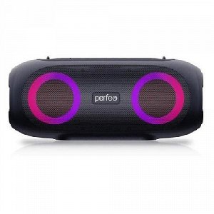 Perfeo Bluetooth-колонка "WALLY" 20W, MP3 USB/TF, FM, AUX, MIC, TWS, LED, 6000 мАч, черная