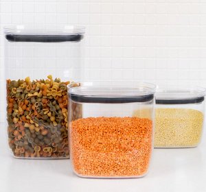 Банка для сыпучих продуктов 1,2л [ШАЙН] ГРАФИТОВЫЙ