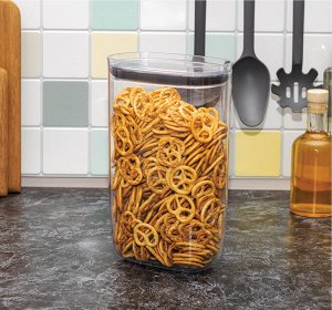Банка для сыпучих продуктов 2,0л [ШАЙН] ГРАФИТОВЫЙ