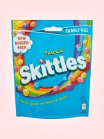 Жевательное драже со вкусом тропических фруктов Skittles Tropical pouch / Скитлс 136  гр