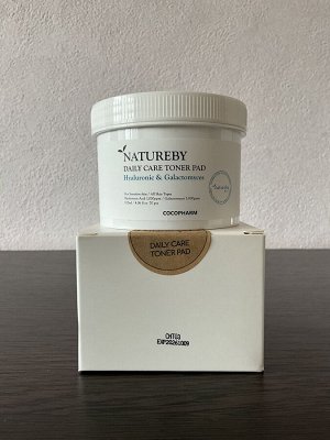 Natureby Тонер-пэды для лица с гиалуроновой кислотой и галактомисисом, 70 шт.