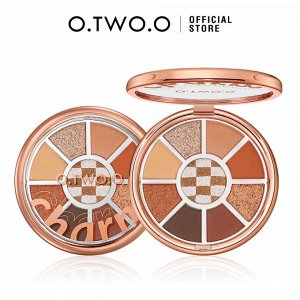 Палетка теней для век O.TWO.O 9 цветов №03 Розово-коричневый