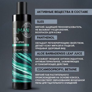 Гель для душа мужской, 300 мл, аромат ветивера и бергамота, URAL LAB