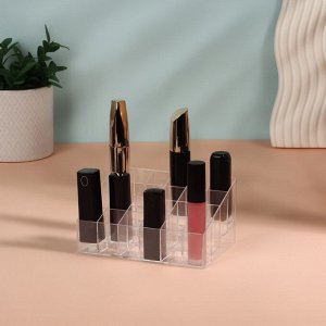 Органайзер для хранения косметики, 24 секции, 14.5x9.5x7.5 см, прозрачный