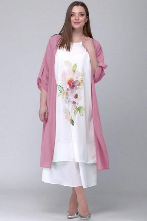 Накидка, платье SOVA Артикул: 11037 бл.розовый