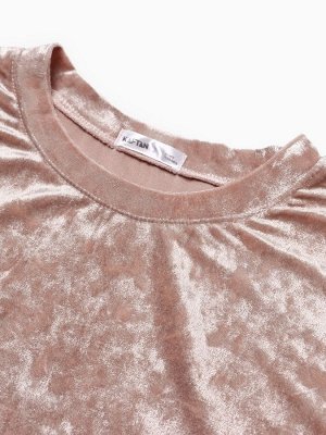 Пижама женская (футболка, шорты) KAFTAN «Бархат», розовая