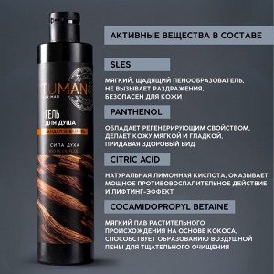 Гель для душа мужской, 300 мл, аромат сандала и ванили, URAL LAB