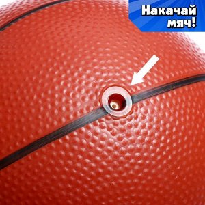 Баскетбольное кольцо с щитом «Настоящий мастер», мяч и насос в наборе, диаметр мяча 15 см, кольца 25 см