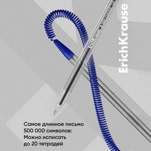 Ручка на подставке шариковая ErichKrause R-301 Desk Pen, узел 1.0 мм, чернила синие, длина линии письма 2000 метров
