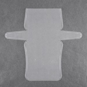 Канва-основа для вышивания сумки, пластиковая, 33,5 × 35,5 см, 2 × 2 мм, цвет белый