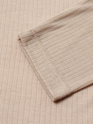 Пижама женская (лонгслив, шорты) KAFTAN «Бархат», цвет бордовый, бежевый