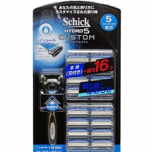 Японская бритва Schick Hydro 5 Custom и 16 сменных лезвий