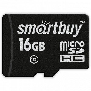 Карта памяти для телефона 16 Гб , Micro SDHC, Сlass 10 (без адаптеров) SB16GBSDCL10-00LE