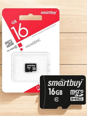 Карта памяти для телефона 16 Гб , Micro SDHC, Сlass 10 (без адаптеров) SB16GBSDCL10-00LE