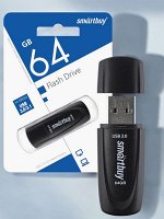 Флешка USB  64 Гб,  3.0/3.1 карта-память(накопитель) Scout Black (SB064GB3SCK)