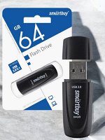 Флешка USB  64 Гб,  3.0/3.1 карта-память(накопитель) Scout Black (SB064GB3SCK)