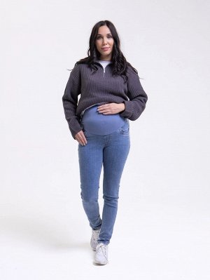 Брюки джинс SKINNY для беременных (синий)