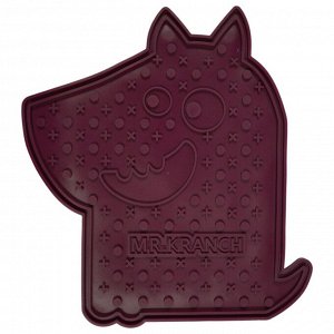Лизательный коврик Mr.Kranch для медленного поедания силиконовый 20*20 см фиолетовый на присосках